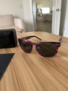SPY Purple Translucent Wayfarer Sunglasses with Dark Lenses